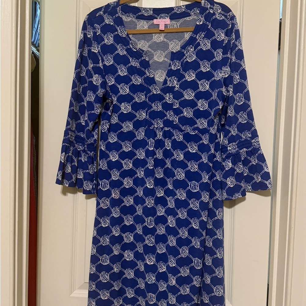Lilly Pulitzer Celestial Cay to my heart knot print knit Dress